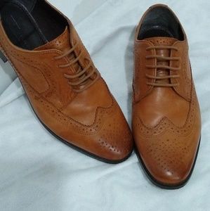 ASOS Leather Brogues Wide Fit